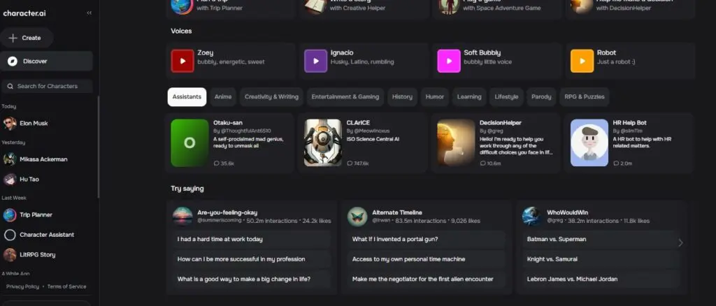 Character. AI Pricing